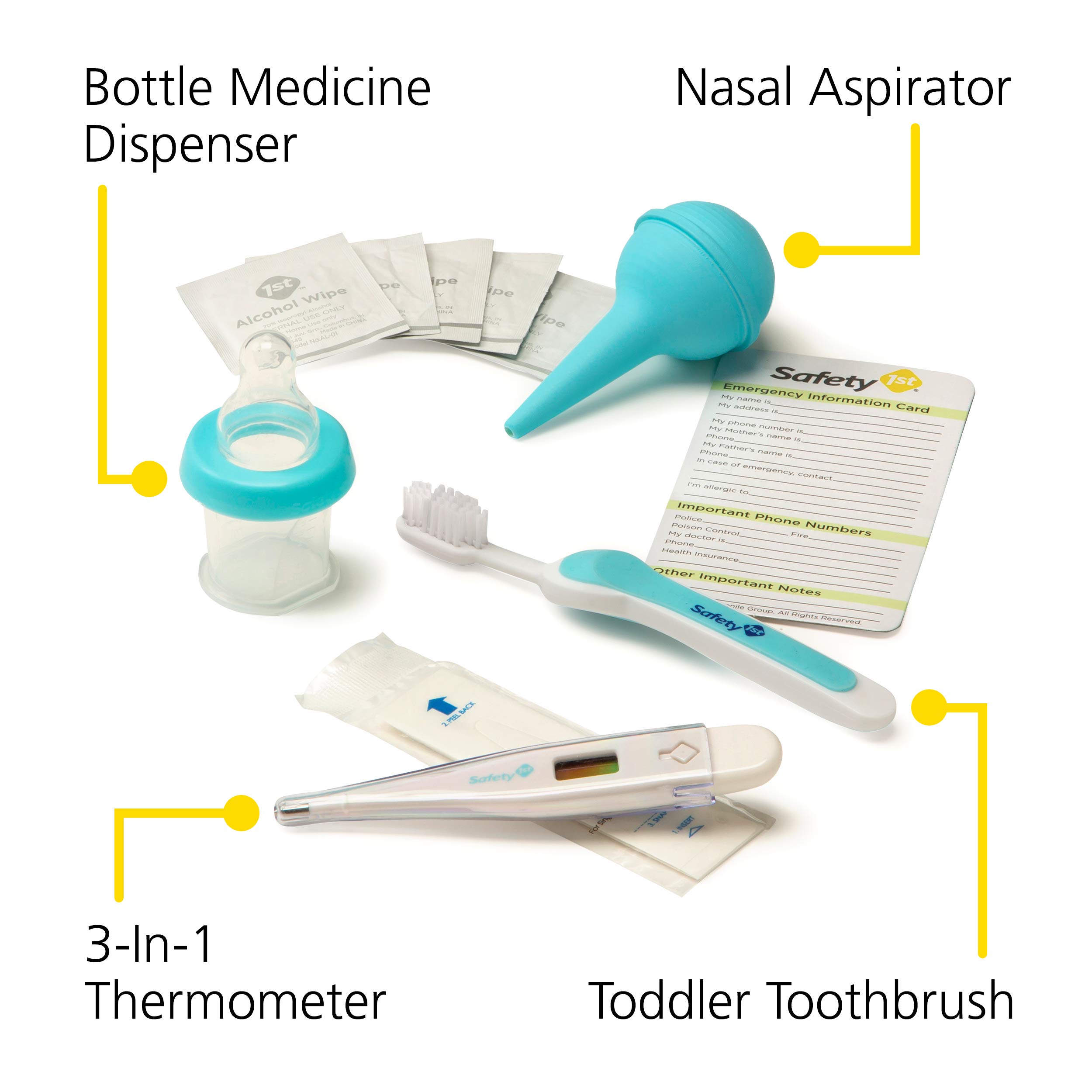 Safety 1st Deluxe Baby Healthcare and Grooming Kit, Arctic Blue, Newborn Baby Essentials, One Size, 25 Pieces - Image 5