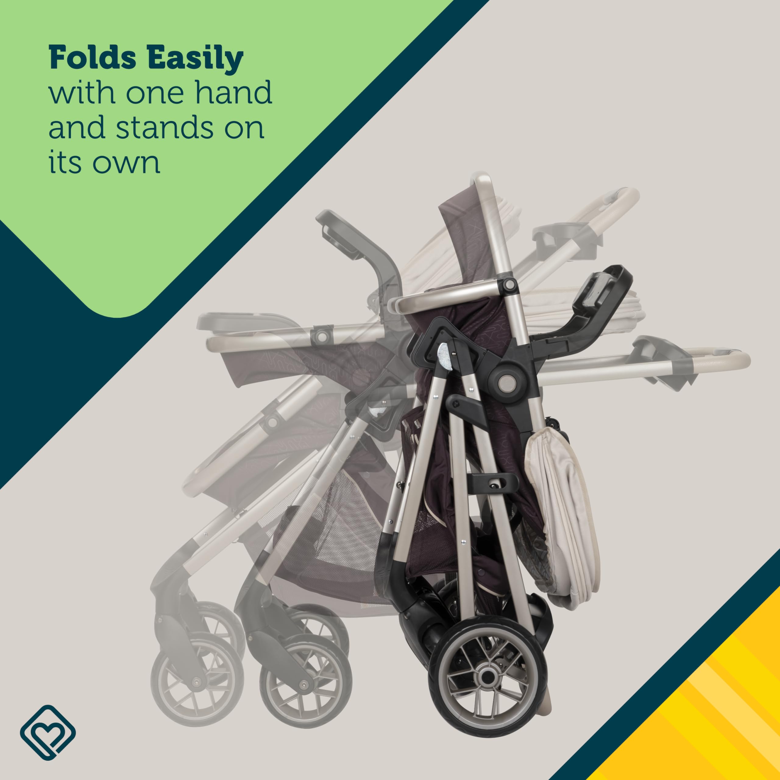 Safety 1st Deluxe Grow and Go Travel System Stroller and Car Seat Combo, 8-in-1 Travel System, Weight Capacity 4-30 lbs, Dunes Edge - Image 5
