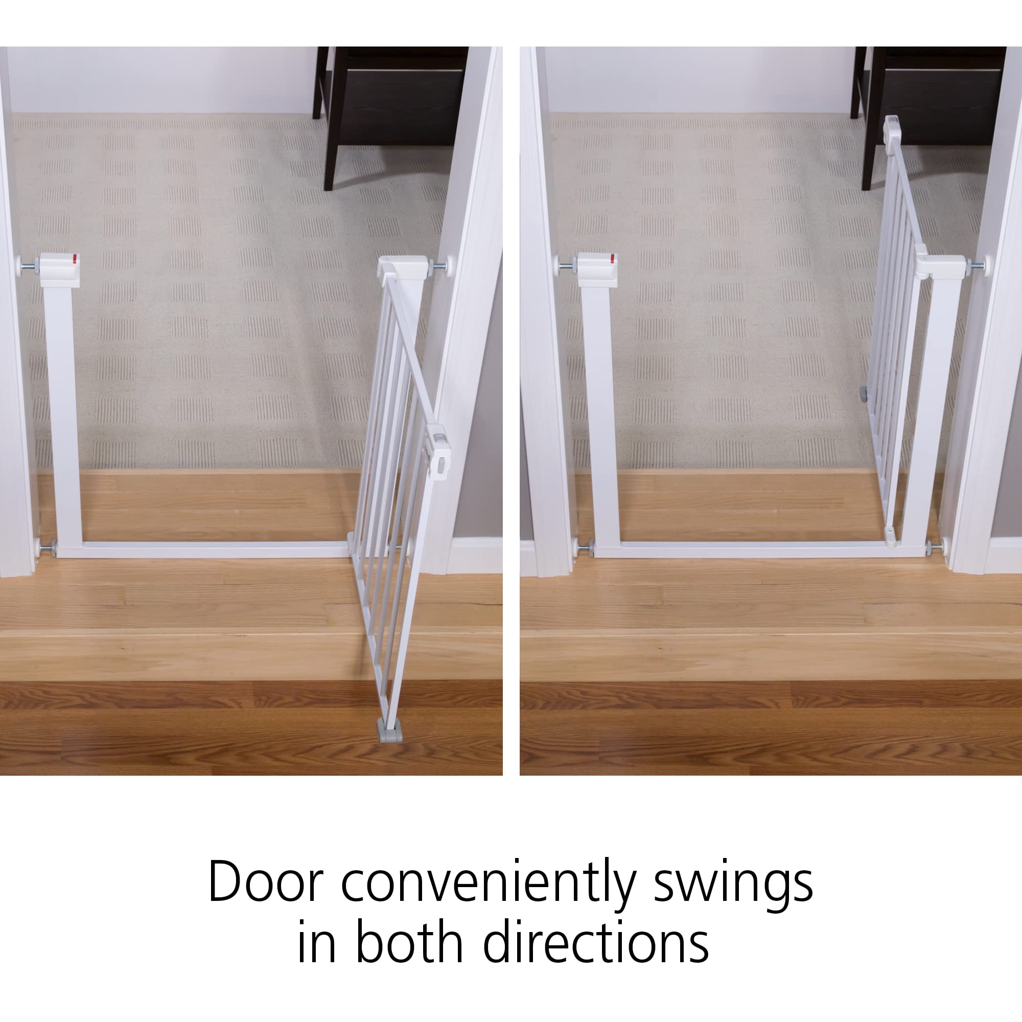 Safety 1st Easy Install Walk Thru Baby Gate for Doorway With Door, Dog Gates, Fits 29"-38", Easy Install 28" Tall, White - Image 11