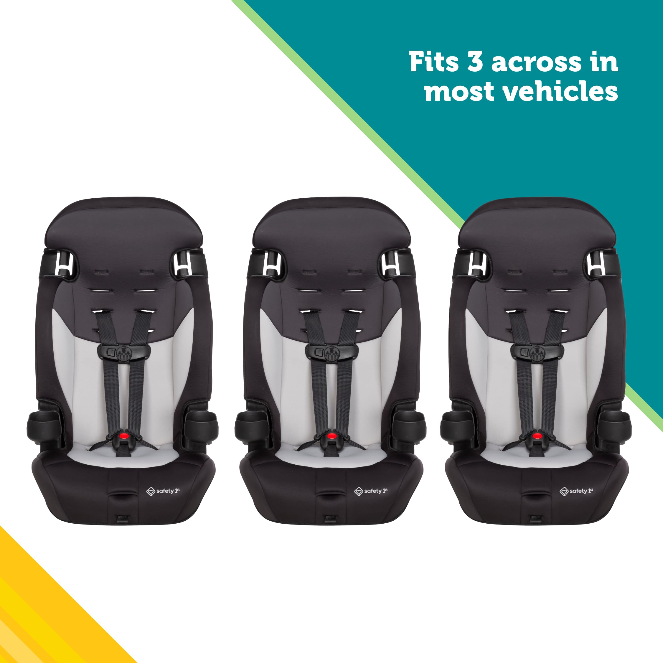 Safety 1st Grand 2-in-1 Booster Car Seat, Converts from High Back to Belt-Positioning Booster, High Back Seat for Kids 40-65, and Belt-Positioning 40-100 Pounds, Capri Teal - Image 3