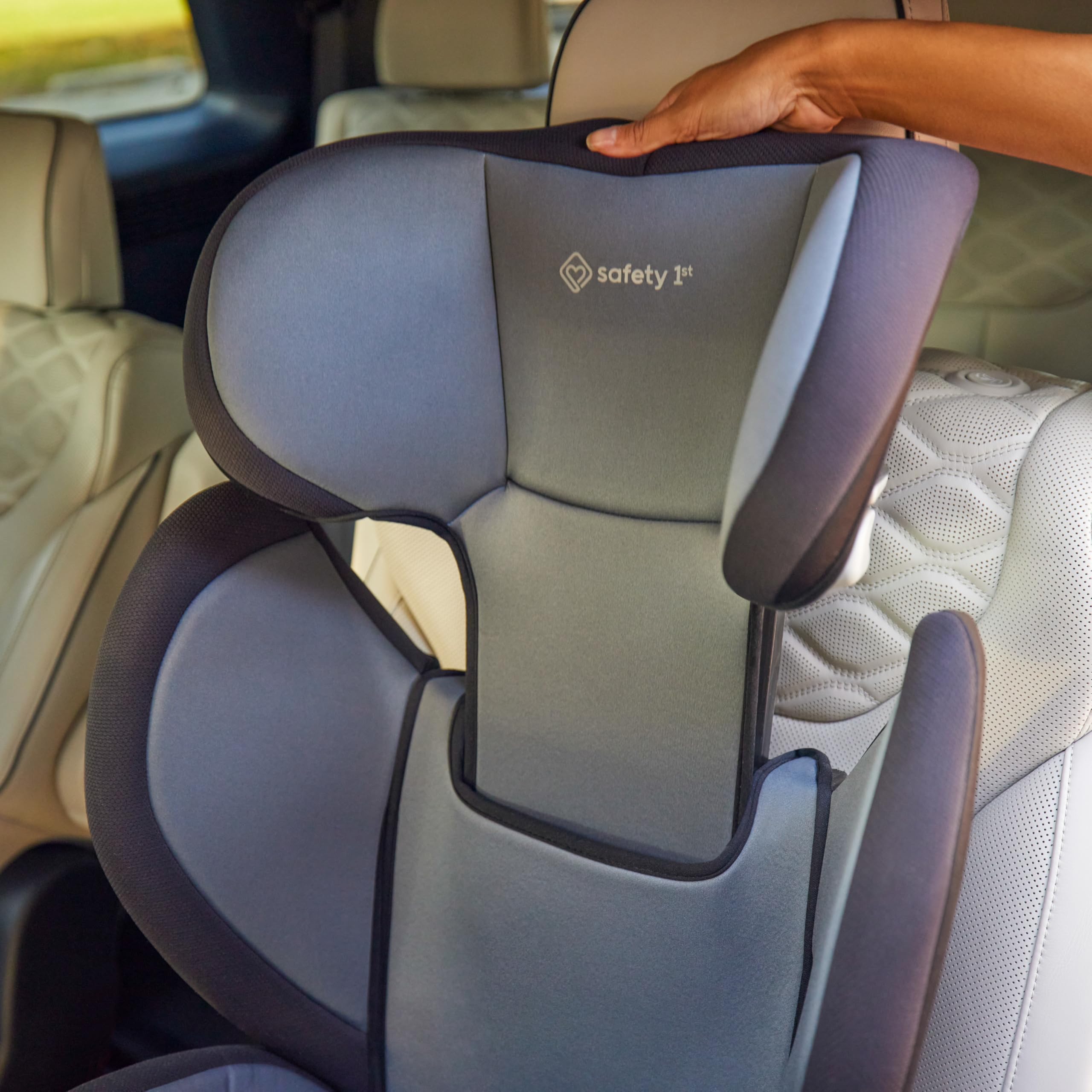 Safety 1st Grow and Go 2-in-1 Booster Car Seat with ComfortWings, Converts High-Back to Backless, 19" Wide, Fits 3 Across, Lightweight, Foldable, Easy-Clean, Cup Holders, 40-100 lbs, Sea Serpent - Image 11