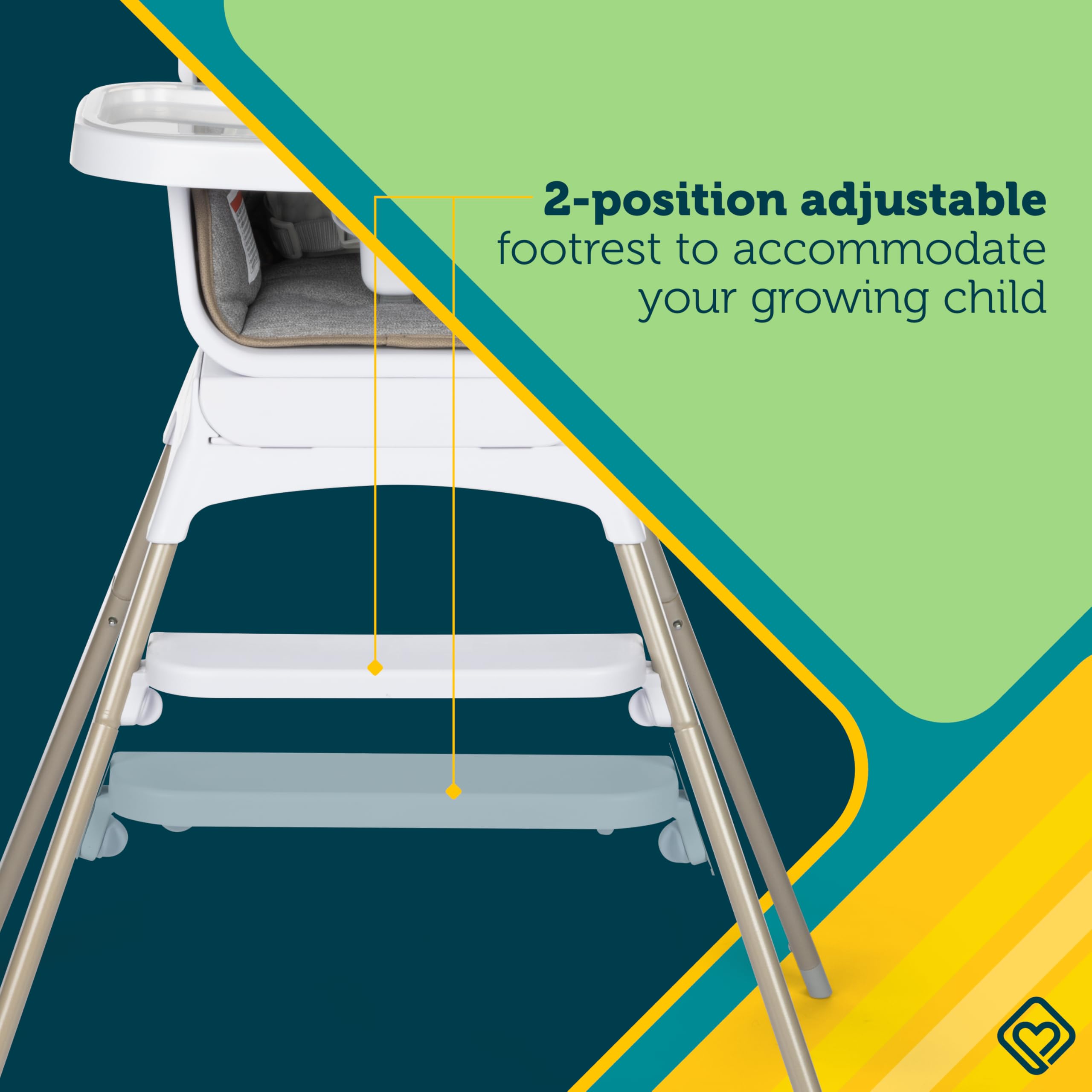 Safety 1st Grow and Go Essential Rotating High Chair, French Grey - Image 6