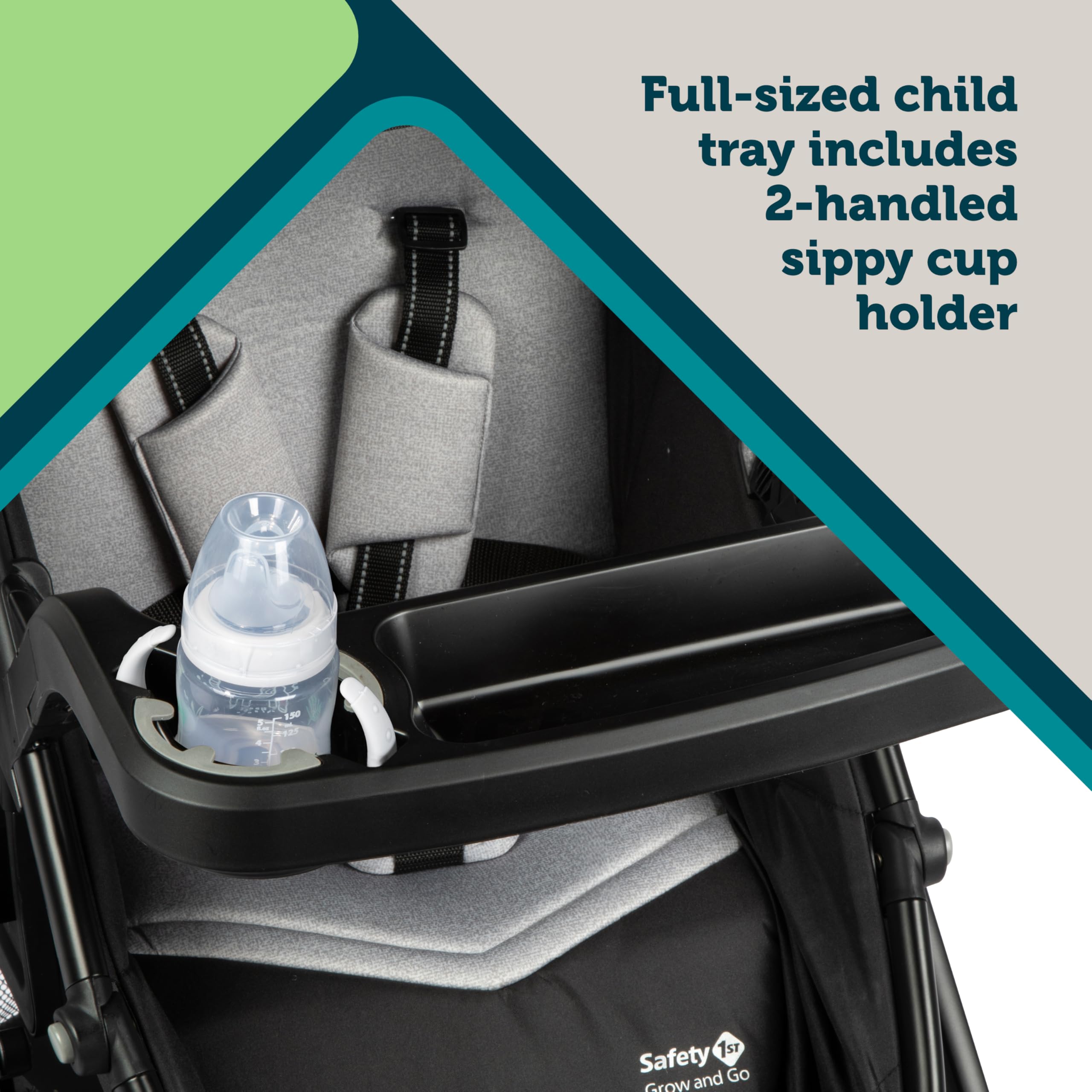 Safety 1st Grow and Go Flex 8-in-1 Car Seat Stroller Combo, Baby Stroller Travel Systems for Infants 4-30 lbs, Stroller and Carseat Combo Set, Forest Tide - Image 4