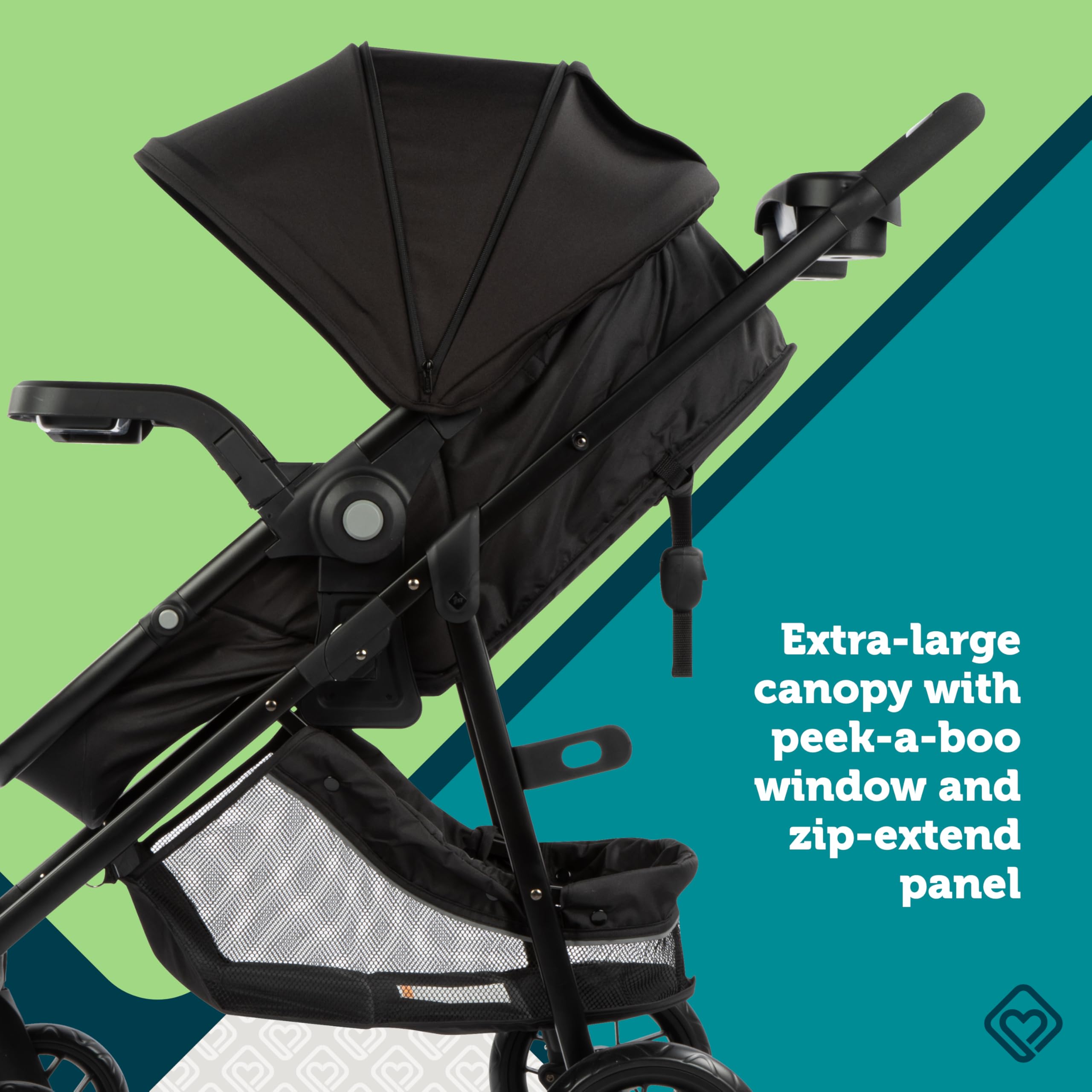 Safety 1st Grow and Go Flex 8-in-1 Car Seat Stroller Combo, Baby Stroller Travel Systems for Infants 4-30 lbs, Stroller and Carseat Combo Set, Forest Tide - Image 9