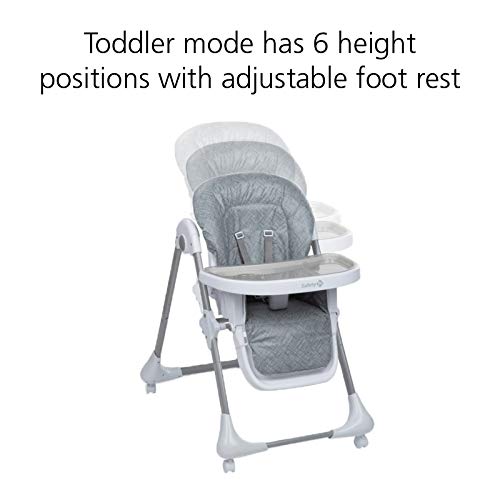 Safety 1st High Chairs for Babies and Toddlers, 3-In-1 Grow and Go with Tray and Adjustable Seat, Birchbark - Image 3