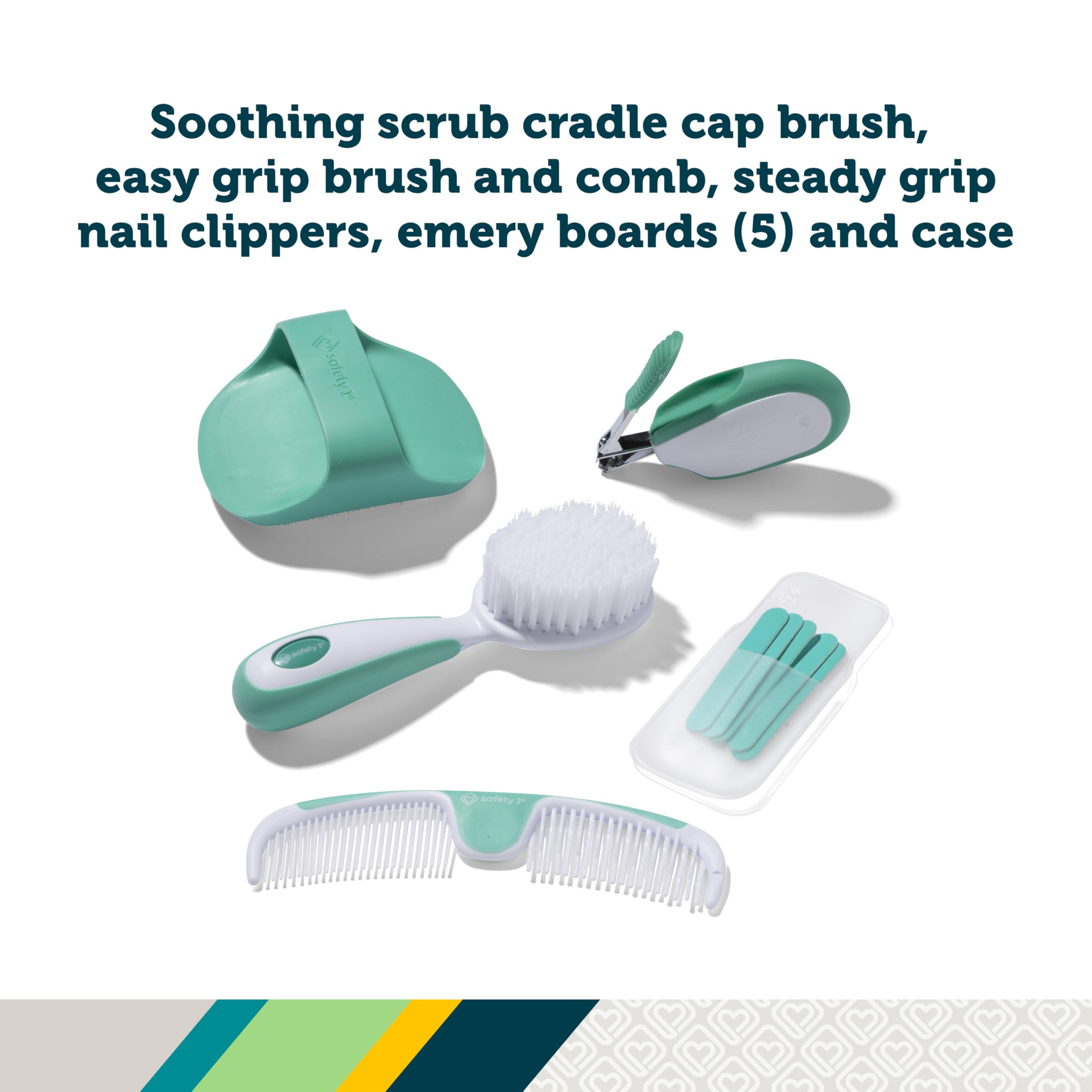 Safety 1st Nursery Care Health & Grooming Kit, Pyramids Aqua, One Size - Image 5