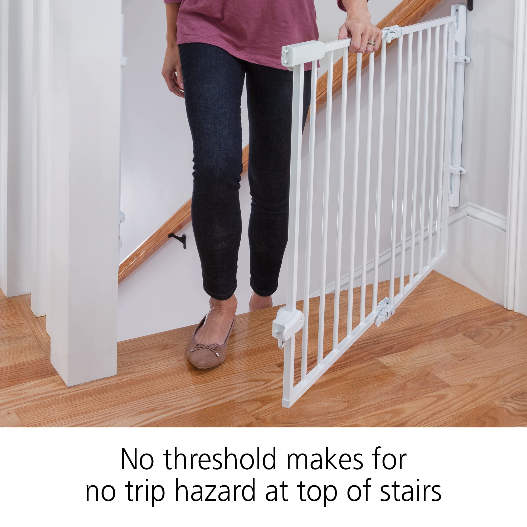 Safety 1st Ready To Install Everywhere Baby Gate, Multi-use Baby Gate with Door for Doorways, Hallways and Stairs, White - Image 3