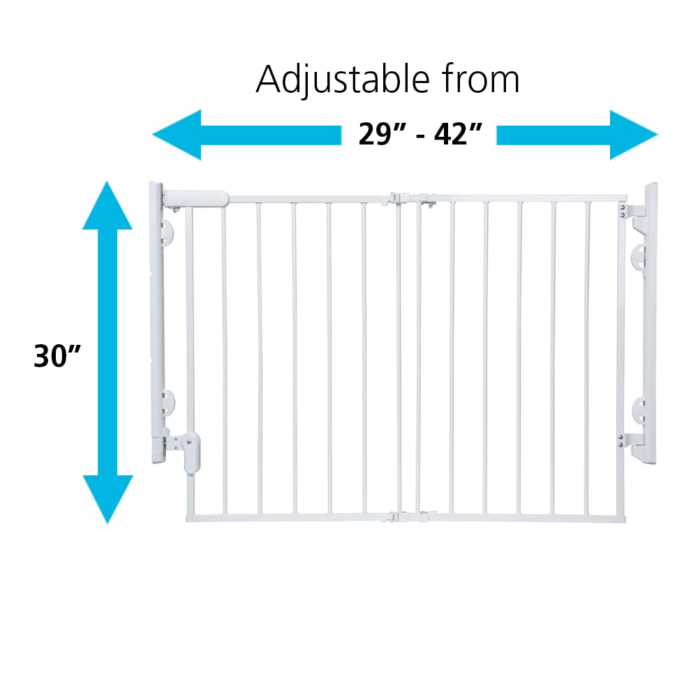 Safety 1st Ready To Install Everywhere Baby Gate, Multi-use Baby Gate with Door for Doorways, Hallways and Stairs, White - Image 4